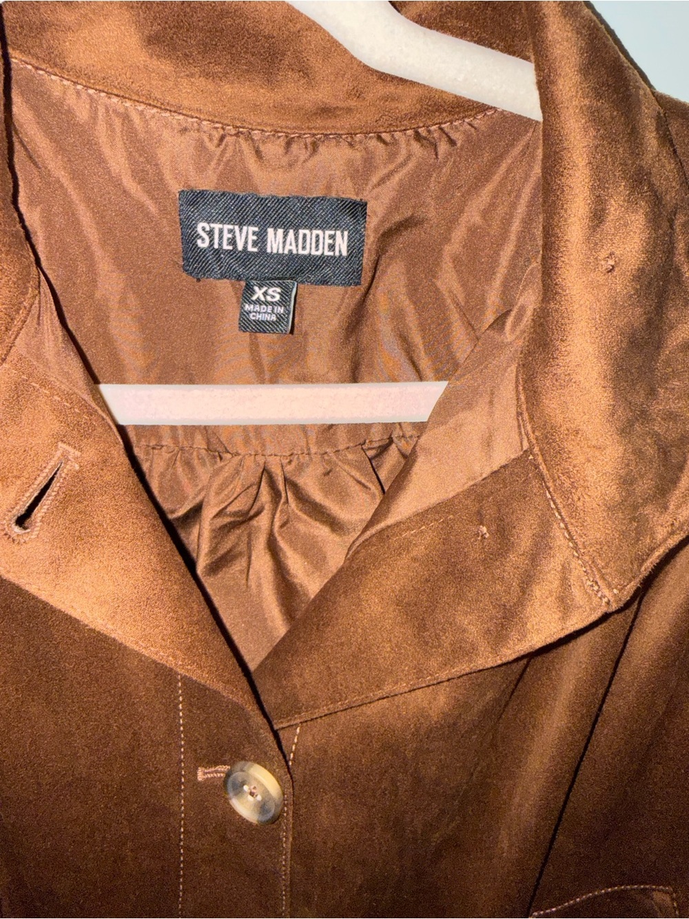 Steve Madden Brown Faux Suede Jacket – Size XS - Picture 4 of 5